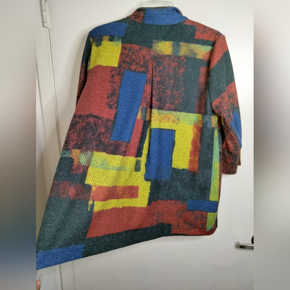 Ali Miles (Size L) Multicolored Patchwork Button … - image 12